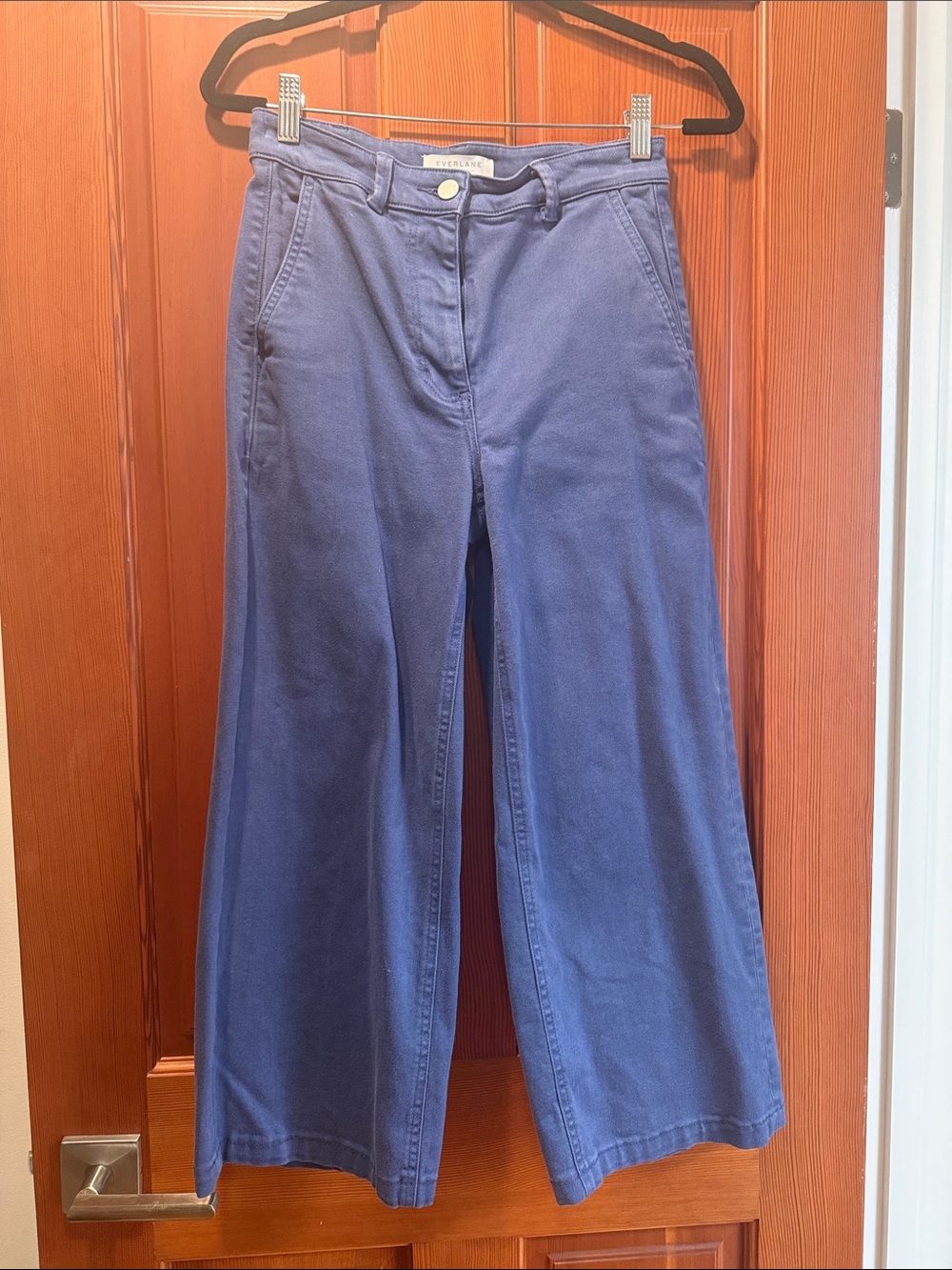 Everlane blue Wide-Leg Cotton Pants size 2
